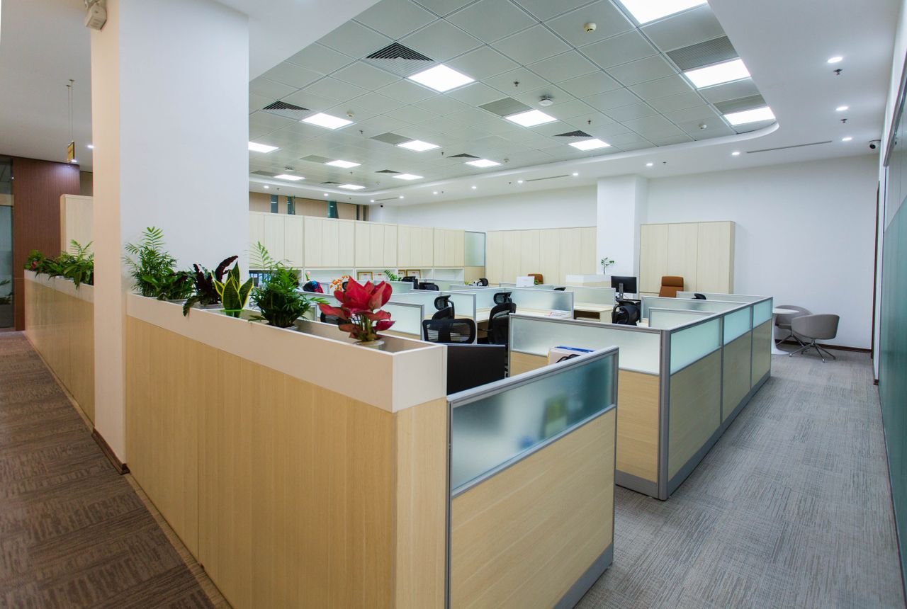Open-plan office where print is part of daily operations
